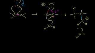 Halohydrin formation  Alkenes and Alkynes  Organic chemistry  Khan Academy [upl. by Snave]