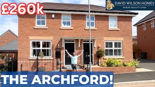 INSIDE David Wilson Homes  THE ARCHFORD  Showhome Tour  The Lapwings  Stafford  New Build UK [upl. by Ahcsropal]