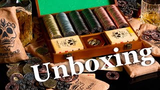 Unboxing Pirate Gold Poker Set  Magic Tricks [upl. by Nev]