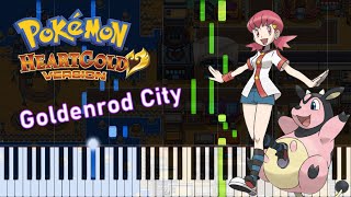 Pokemon HeartgoldSoulsilver  Goldenrod City  Piano Tutorial [upl. by Itagaki879]