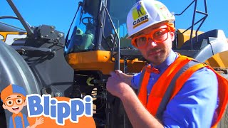 Blippi Explores a Digger  Blippi  Learning Videos for Kids [upl. by Negroj]