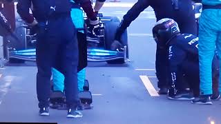 FAIL Pitstop Valtteri BOTTAS mexico formula 1 race gp mercedes tires fire [upl. by Aisirtap717]