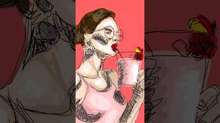 Drinking  Slacker Sketcher art sketch digitalart timelapse artwork [upl. by Evvie]