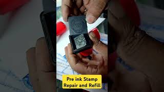 how to Repair Pre inked Stamps preinkstamprefill shorts [upl. by Aihsile]