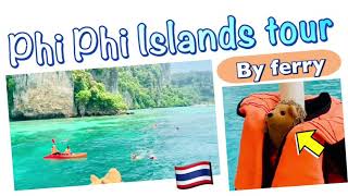 Phi Phi Islands tour by ferry 大型フェリーで行くピピ島ツアー [upl. by Brezin]