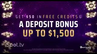 DraftKings Casino Commercial  50 In Free Credits amp Deposit Bonus [upl. by Bekha]