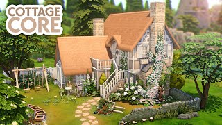 Cottagecore Family Home 🌿  The Sims 4 Speed Build [upl. by Anirahtak397]