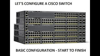 Basic Cisco switch configuration step by step  DIY [upl. by Clymer978]