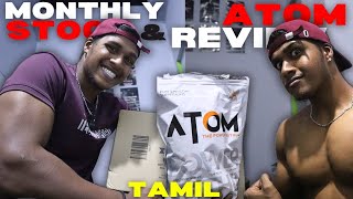 Atom Whey Review and My Monthly stock  Ep19  Tamil [upl. by Gorey883]