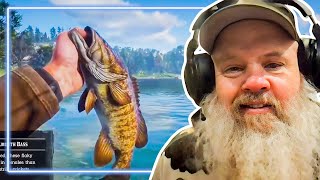 Expert Fisherman Reacts to Red Dead Redemption 2 Gameplay [upl. by Dnomse]