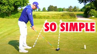 The easiest driver swing for straight tee shots simple golf tips [upl. by Lybis]