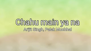 Chahu Main Ya Na Lyrics  Lyrics  Arijit Singh Palak Muchhal  Aashiqui 2 [upl. by Devina]