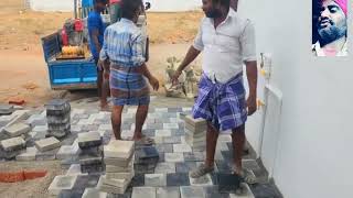 Amazing Magnificent Parking flooring Paver block installation Easy and fastest way Accurately [upl. by Yole]