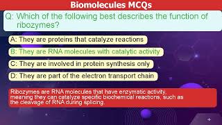 Biomolecules MCQs Ace Your Exam with This Quiz 🧠 biomolecules mcq quiz science biology s [upl. by Ecart351]