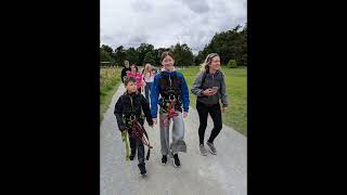 CRAZY 250m Zip Wire at Brockhole on Windermere Lake District [upl. by Llenehs]