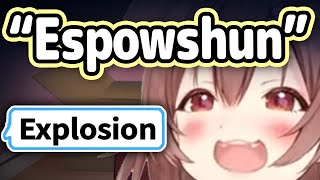 Korone Tries Saying quotExplosionquot In English But Makes Cute Mistake【Hololive】 [upl. by Ekralc]