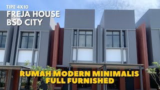 Freja House BSD City Full Furnished Tipe 4x10 [upl. by Inan]