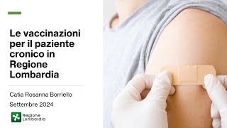 Le vaccinazioni per il paziente cronico in regione Lombardia [upl. by Valleau]