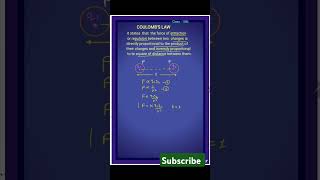 Coulombs law class 10 physics explore shorts viral [upl. by Munford]