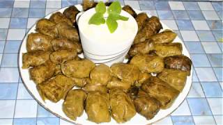 Ətsiz yarpag dolması Xolistirinsiz lezzetli dolmanin hazirlanmasi  Vegetarian dolma [upl. by Drannel]