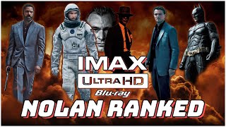 Christopher Nolan Movies Tier List  4K UHD Bluray Ranked [upl. by Ahsocin21]