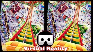 3D Roller Coasters  VR Virtual Reality Vídeo Google Cardboard VR Box [upl. by Kreager133]