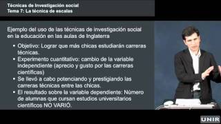 Lección técnicas de escalas Técnicas Investigación POLÍTICAS UNIR [upl. by Reiter]