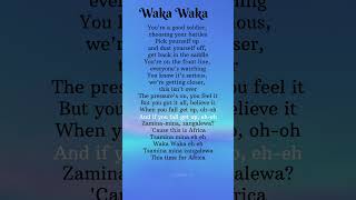 Waka Waka This time for africa  Shakira ft Freshlyground lyrics wakawaka [upl. by Gena]