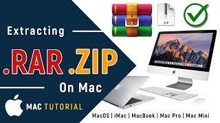 ✅ How to Open ZIP and RAR Files On Mac  Without Installing Winrar On MacOS  2024 [upl. by Dittman]