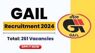 GAIL Recruitment 2024  CA  CMA  Engineering I LAW I HR I Safty [upl. by Towroy]