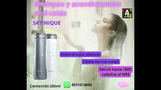 Shampoo y acondicionador SATINIQUE 🧴 🚿Amway  Anticaída [upl. by Acirret]