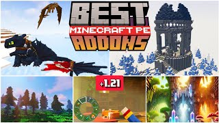 🥇BEST ADDONS for BEDROCK  MINECRAFT PE 121 addons [upl. by Ellehcer]