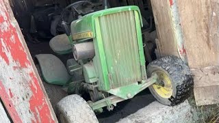 I found another Barn find John Deere 112 Round Fender johndeere [upl. by Nytsirc]