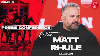 Nebraska Football Matt Rhule Iowa press conference Nov 25 2024 [upl. by Bora]