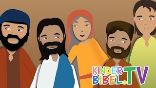 Jesus geht auf ein Fest  KinderBibelTV [upl. by Eetnahs]