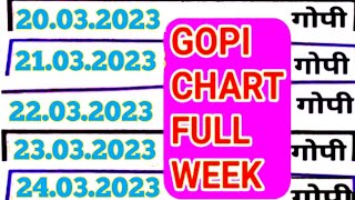 GOPI CHART। 200323 TO 240323  WEEKLY GOPI CHART  KALYAN RAJDHANI NIGHT FREE MATKA CHART FIXX [upl. by Ani]