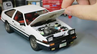 Takumi Fujiwaras Initial D Toyota AE86 Trueno Model Car Full Build Step by Step [upl. by Chesna544]