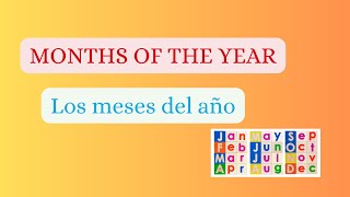 MONTHS OF THE YEAR IN SPANISH  LEARN SPANISH [upl. by Absalom]