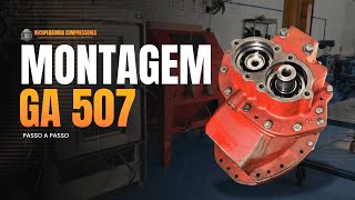 Montagem Completa do Compressor GA 507 Potência e Precisão em Cada Detalhe [upl. by Aekim]