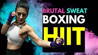 20 Min HIGH CALORIE BURNING BOXING HIIT Workout No EquipmentSYLVIA NASSER [upl. by Katheryn]