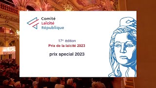 Prix de la laïcité 2023  06 Prix spécial  Elisabeth et Robert Badinter [upl. by Jamieson444]