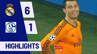 Real Madrid 6 1 Schalke CHAMPIONS LEAGUE UCL رؤوف خليف 1080 [upl. by Ysnat76]