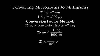 How to convert 25 micrograms mcg to milligrams [upl. by Thacher]