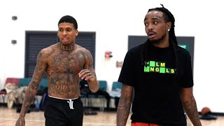 NLE Choppa Vs Quavo 1v1 Basketball Got Heated [upl. by Aihsile519]