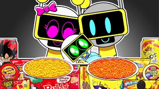 INCREDIBOX SPRUNKI  FUN BOT FAMILY Horror Versions Convenience Store Food Mukbang Animation  ASMR [upl. by Jolanta]