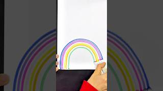 Making a rainbow using cotton swabs 🌈🌈diy craft tutorial kids [upl. by Reuven155]