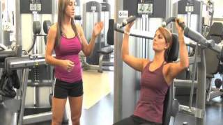 How to do a Shoulder Press using Life Fitness Equipment [upl. by Enitsed]