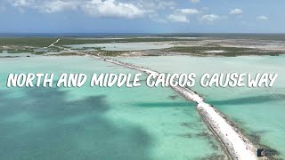 The North and Middle Caicos Causeway Turks and Caicos Islands Beautiful Drive to Middle Caicos [upl. by Eidod]