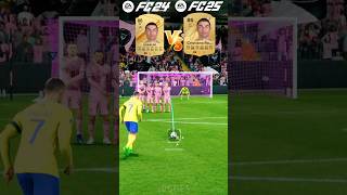 GOATS 🐐🔥 FC 24 VS FC 25 Freekick Challenge eafc25 fc25 shorts [upl. by Imuyam]