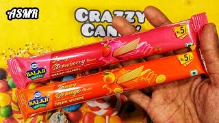 asmr  crem wafers 🍊🍓 asmr viralvideos candy [upl. by Brigid]